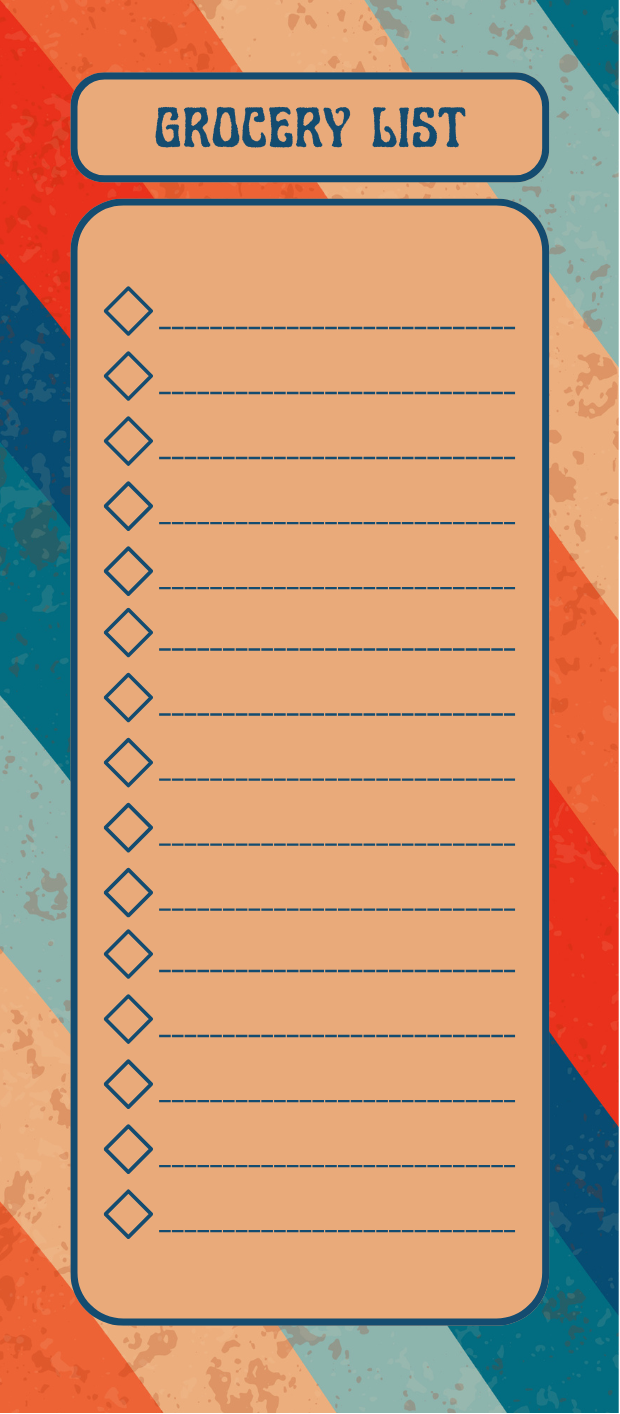 Magnetic Grocery Notepad