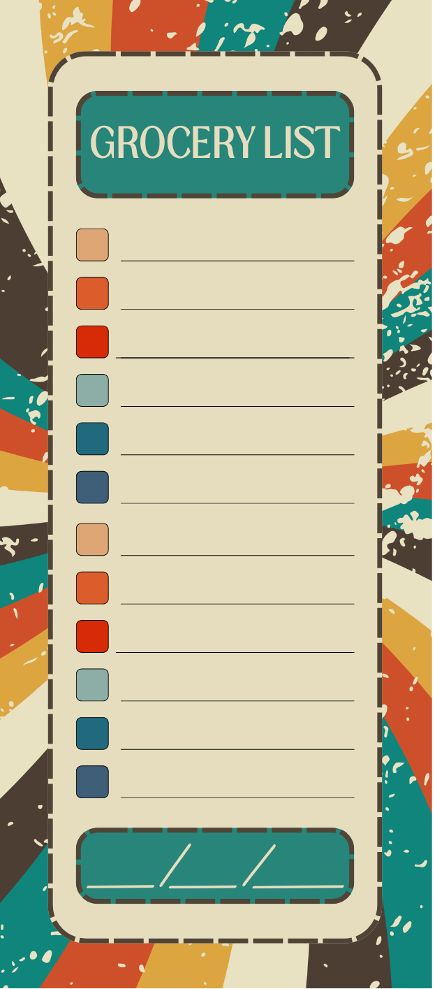 Magnetic Grocery Notepad