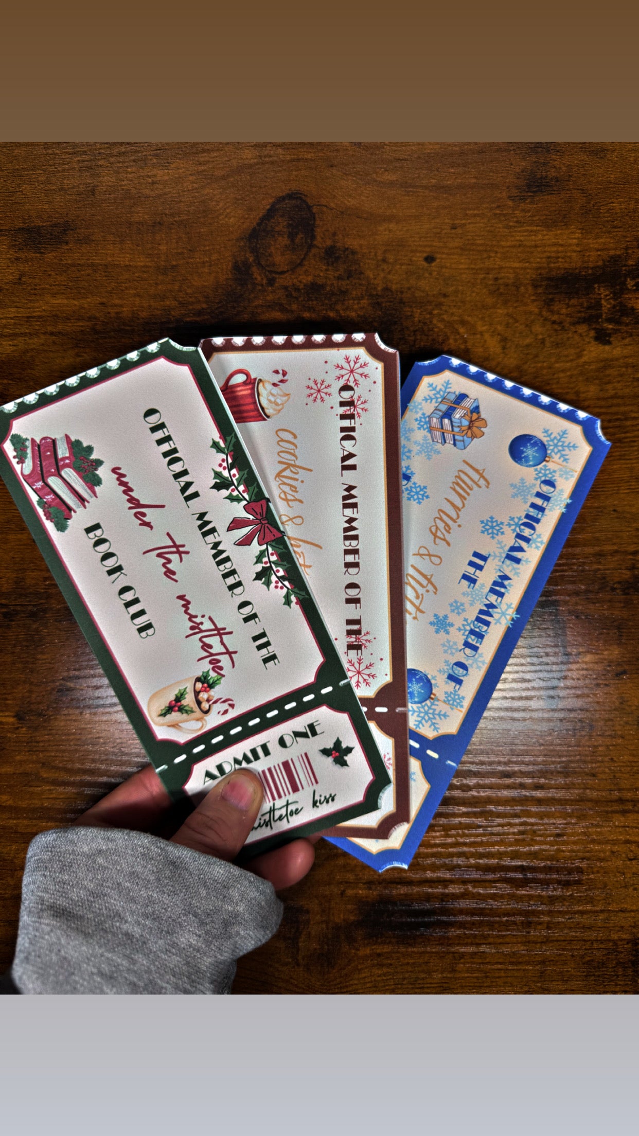 Book Club ticket bookmark