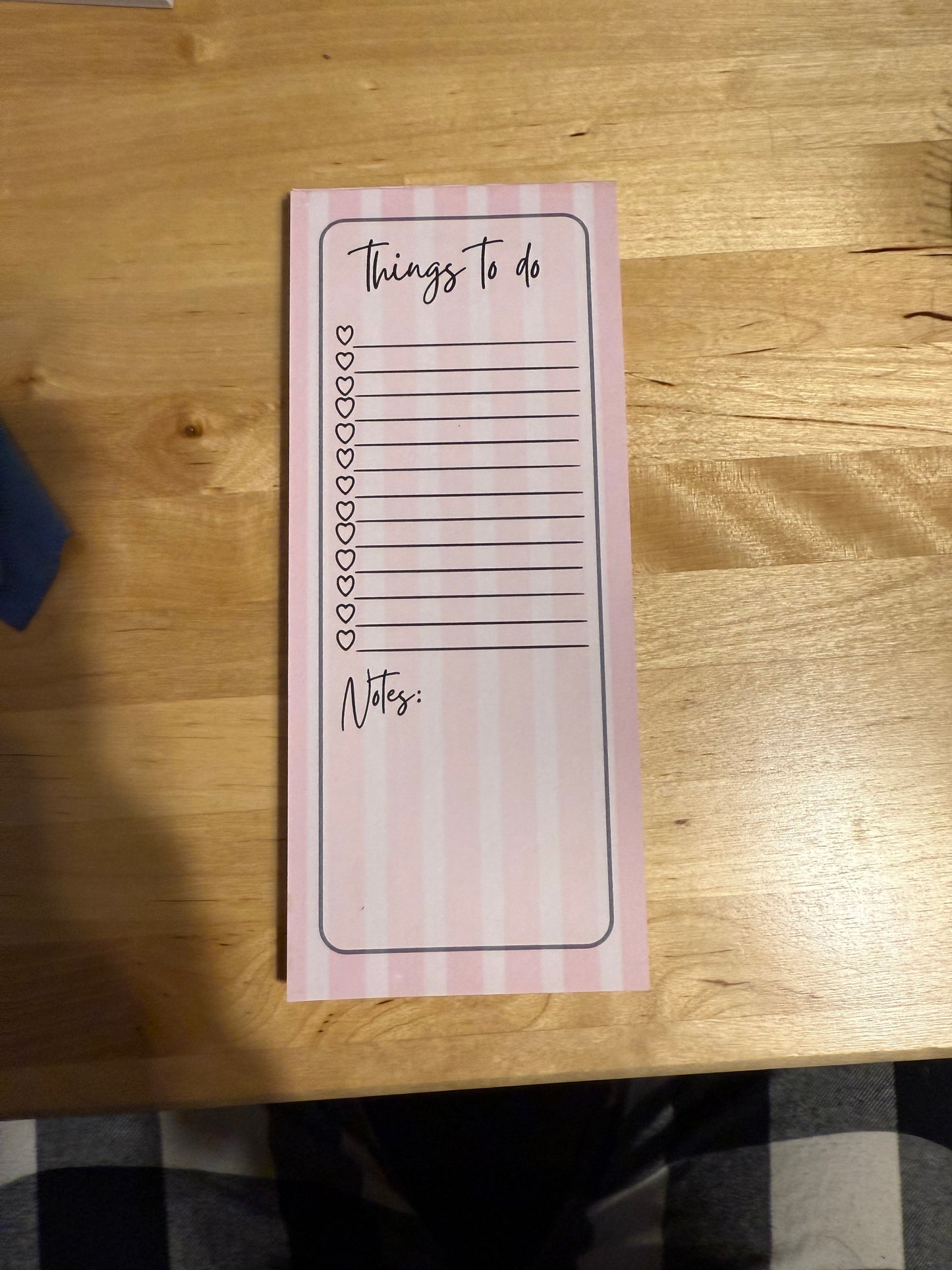 Pink Striped To Do List
